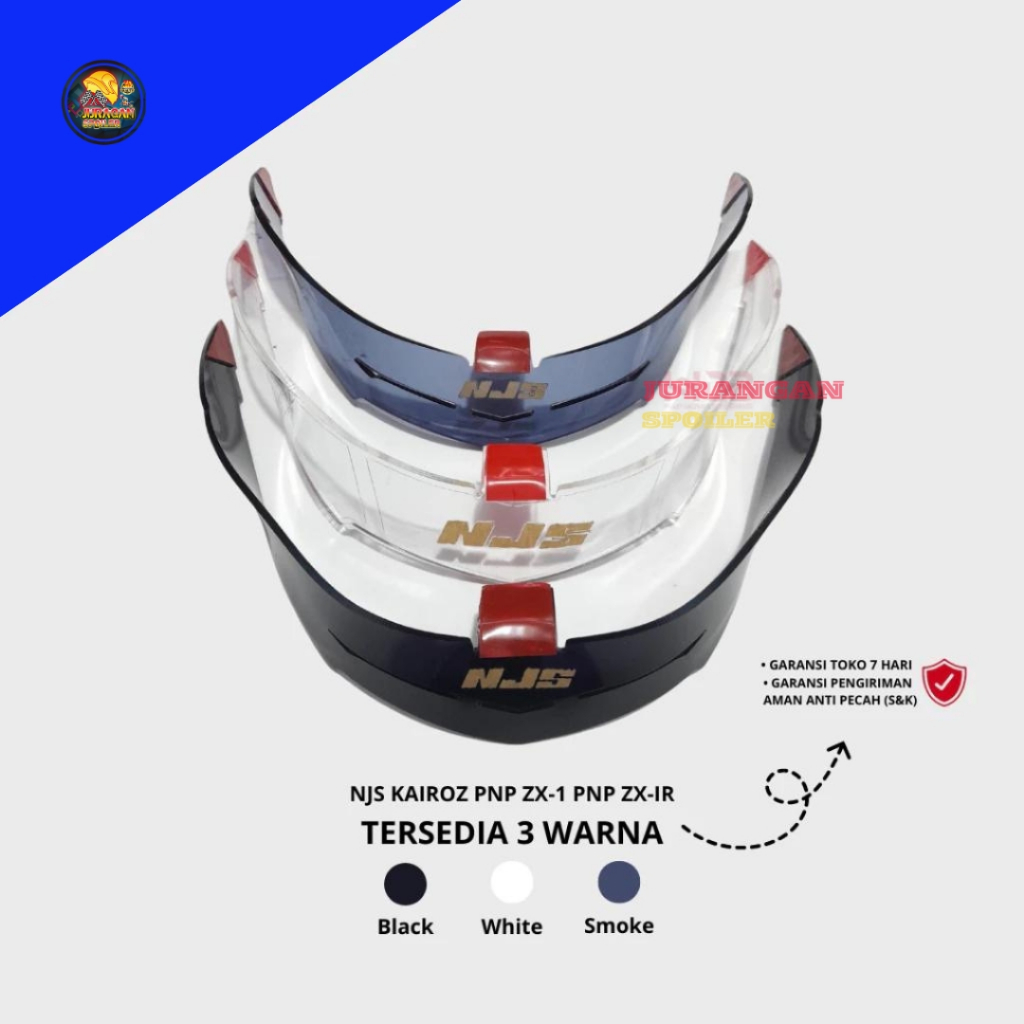 spoiler Helm NJS Kairoz ZX1 Akrilik 33mm - SPOILER HELM NJS KAIROZ ZX1 / spoiler helm - spoiler helm