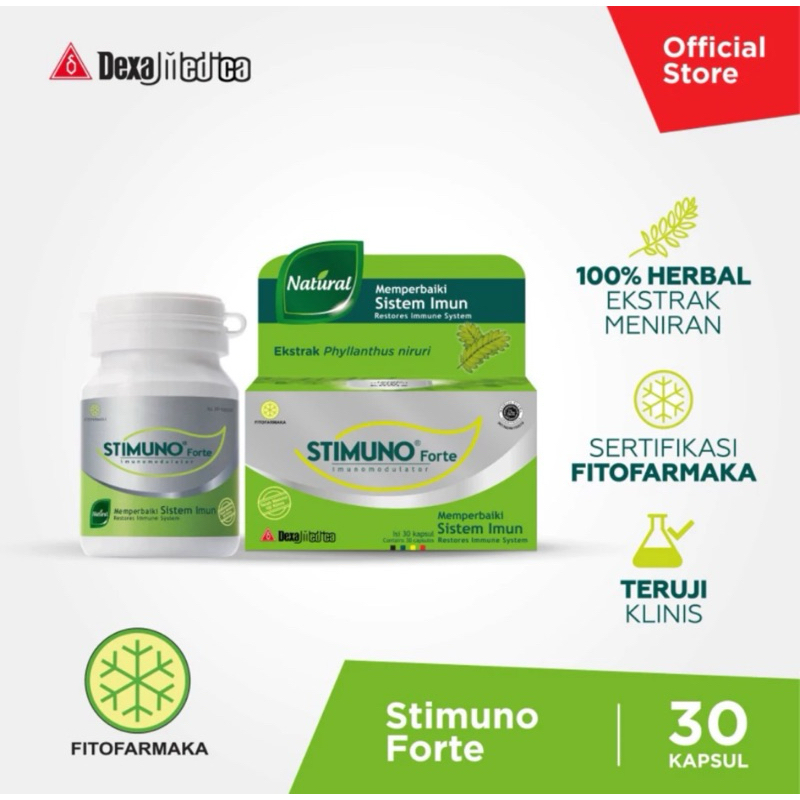 Stimuno Kapsul Stimuno Forte isi 30 kapsul multivitamin buat imun tubuh