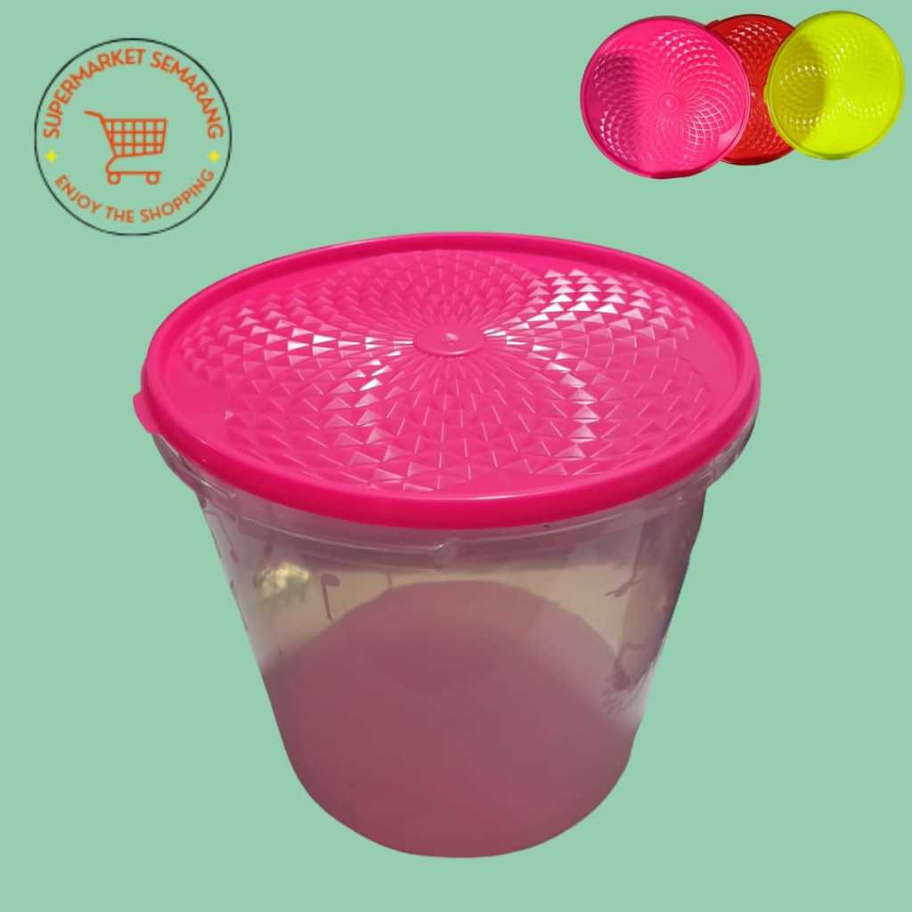 Toples Plastik Tutup 16 Liter / Toples Plastik Jumbo 16 Liter / Wadah Kerupuk Snack 16 Liter