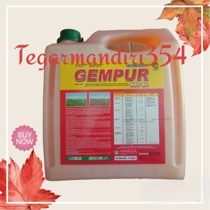 Herbisida gempur 480sl 5liter obat rumput mati sampai akar Gempur 5liter ( sejenis roundap  roundup 