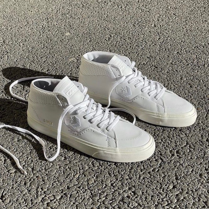 Converse Louie Lopez Pro Leather Mid White Egret