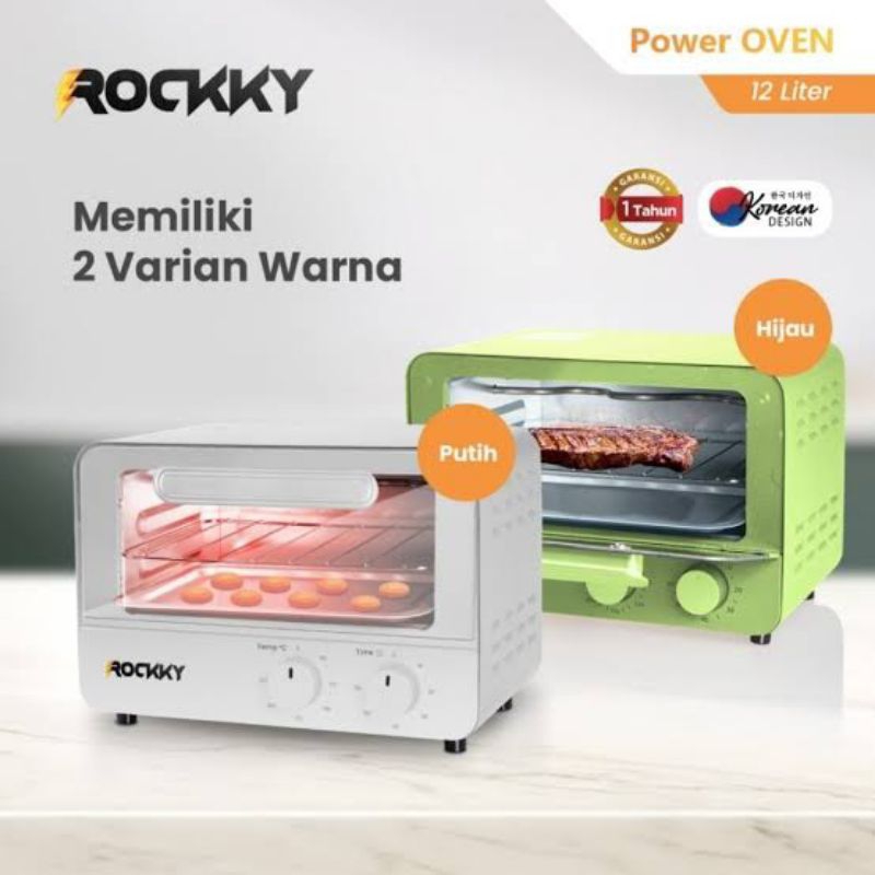 Rockky Power Oven Listrik 12L (Oven Low Watt)