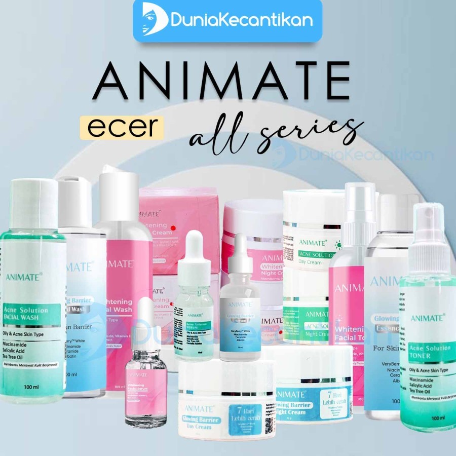 Animate Instant Whitening Series 5in1 Paket Skincare Wajah Brightening - Glowing Barrier