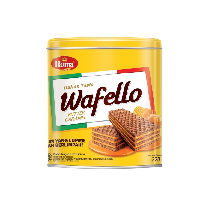 

Wafer Wafello Butter Caramel Kaleng