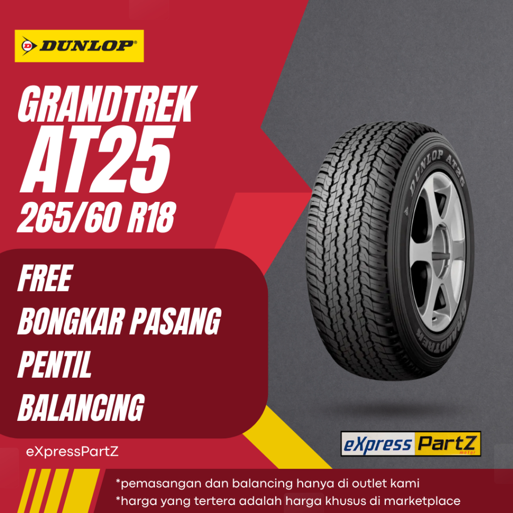 Dunlop Grandtrek AT25 265/60 R18 New fortuner