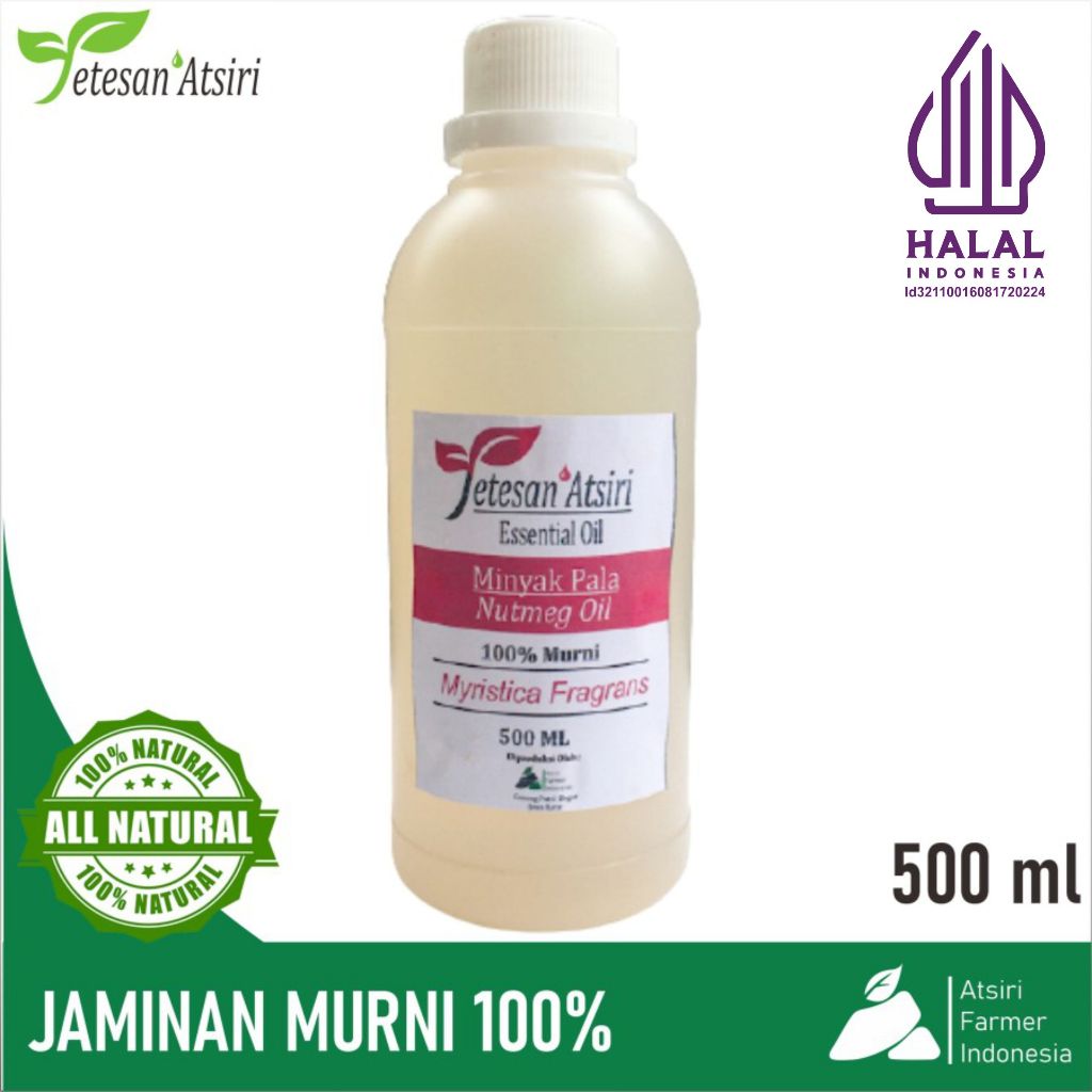 500ml minyak atsiri pala minyak pala murni 100% nutmeg oil nutmeg esensial oil minyak esensial murni