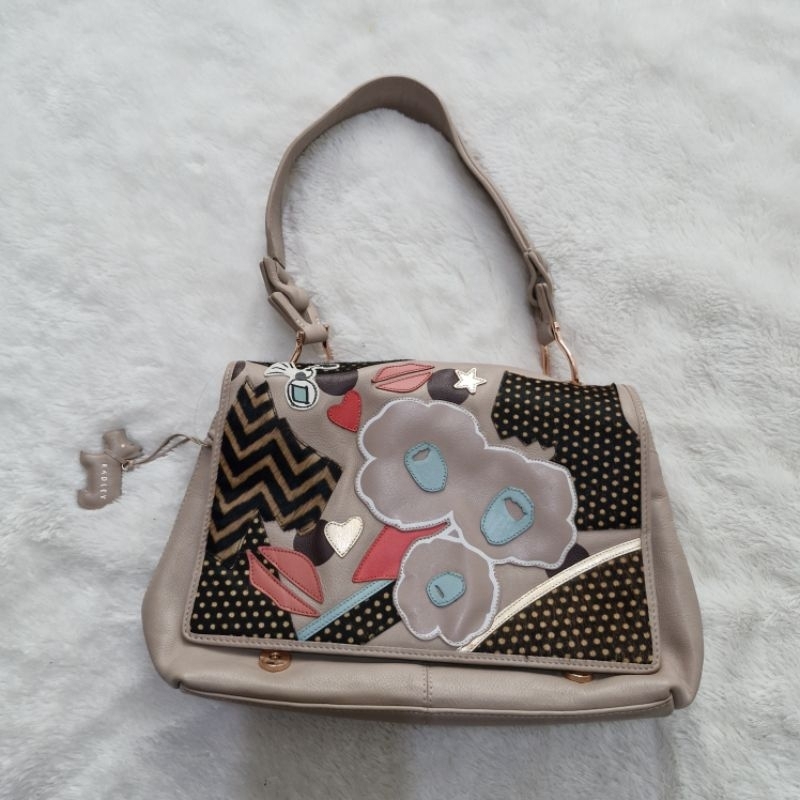 Tas bahu cantik unik kulit asli Radley London Baby Pink