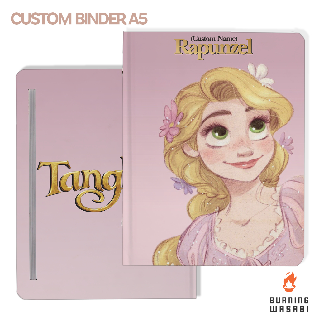 

Binder Princess Rapunzel Tangled Cartoon Aesthetic A5 20 ring 6 ring Custom Nama Burning Wasabi