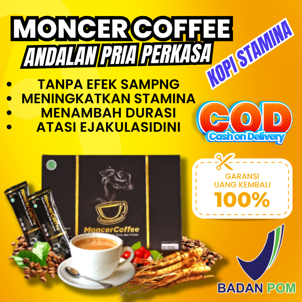 

ready VIRAL !!! Monncer Coffee Original 1 Box Isi 2 Sachet murah