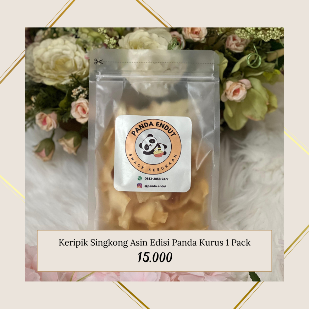 

Keripik Singkong Asin By Panda Endut 125 Gram
