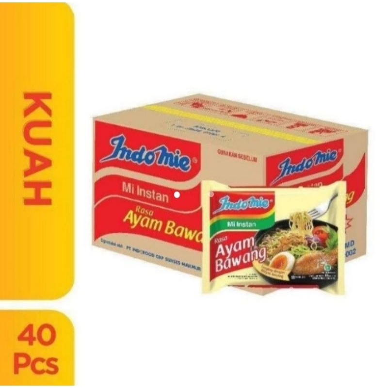 

1 Dus - Indomie mi instant kuah rasa ayam bawang isi 40 bks