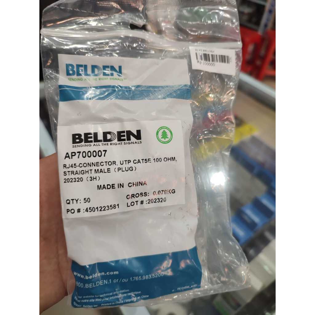 BELDEN RJ45 Cat5e isi 50 pcs Original - RJ45 Cat 5 Belden AP700007