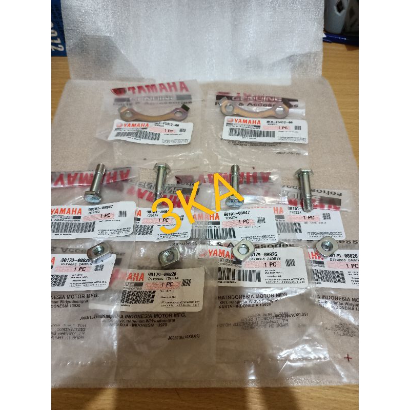 bolt set washer nut baud baut gear gir belakang set plat rxking f1zr jupiter z mx ori 90101 08847 3k