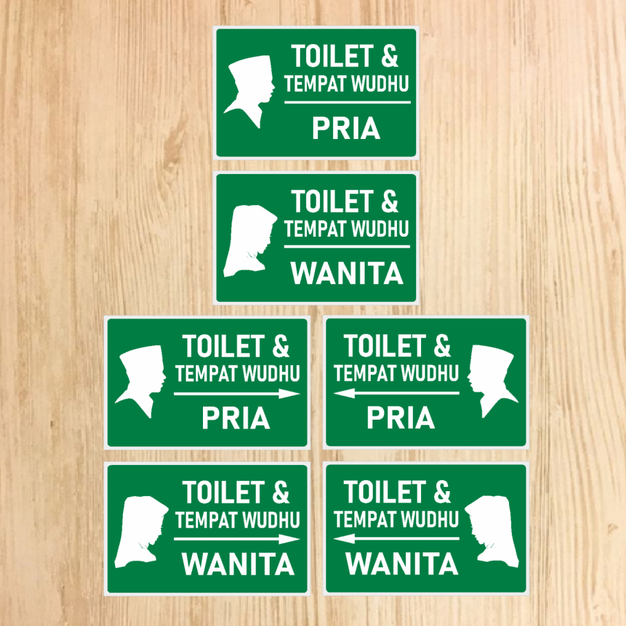 Stiker Penunjuk Tempat Wudhu Pria dan Wanita | Stiker Tempat Wudhu | Stiker Tempat Wudhu Pria | Stik