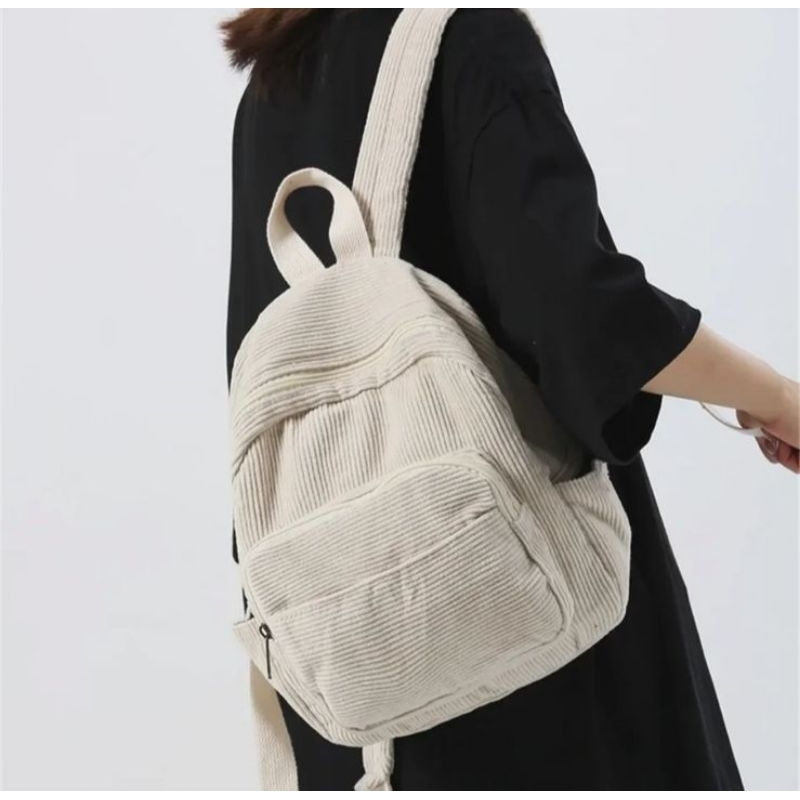 Tas ransel abg remaja/anak coduroy import premium 2024