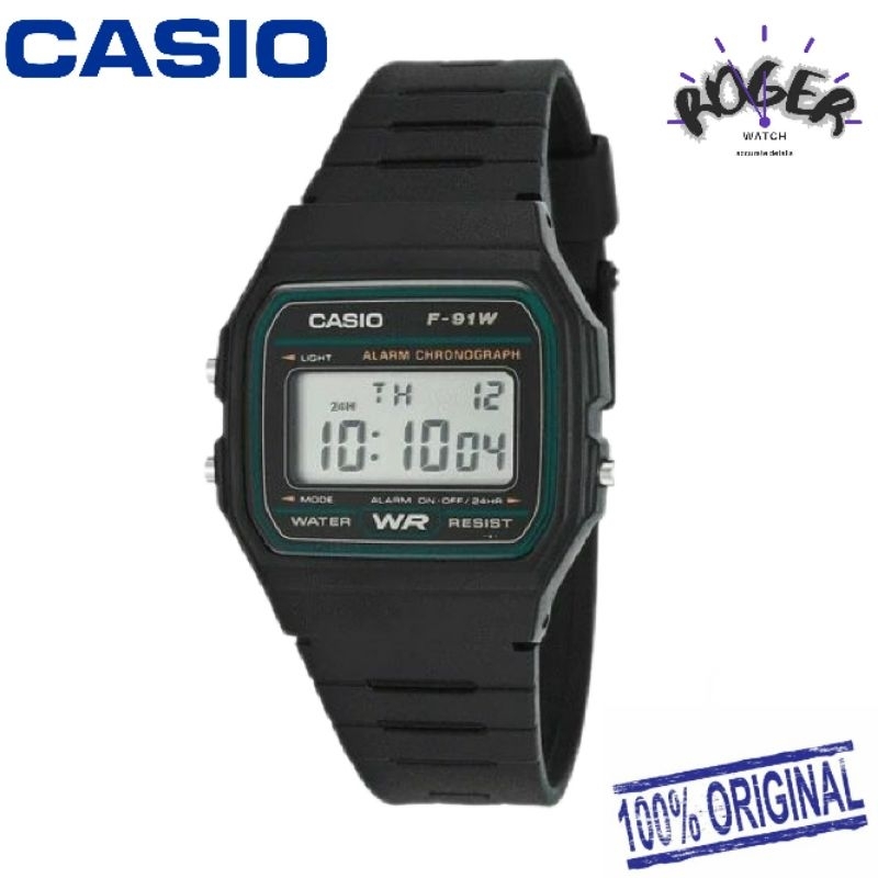 CASIO ORIGINAL Jam Tangan Pria F-91W-3D Digital F91W