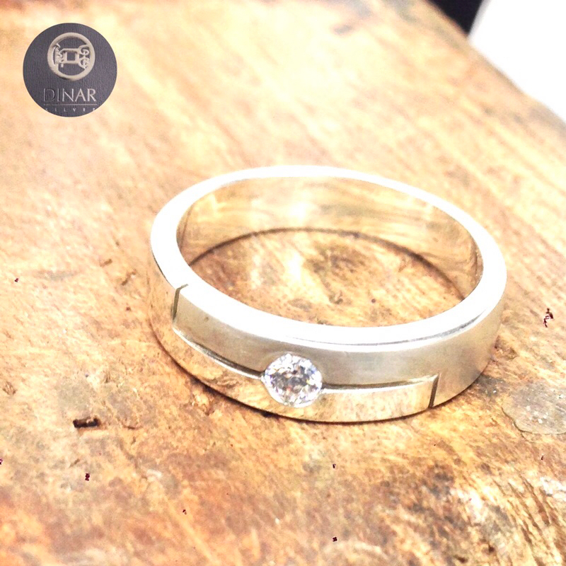 Cincin Unisex Perak Sterling Silver 925 Asli-DinarJewelry