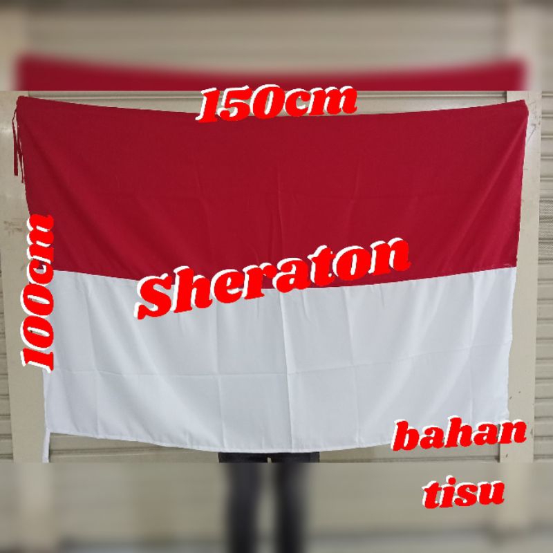 

bendera merah putih bahan tisu UK. 100cm x 150cm