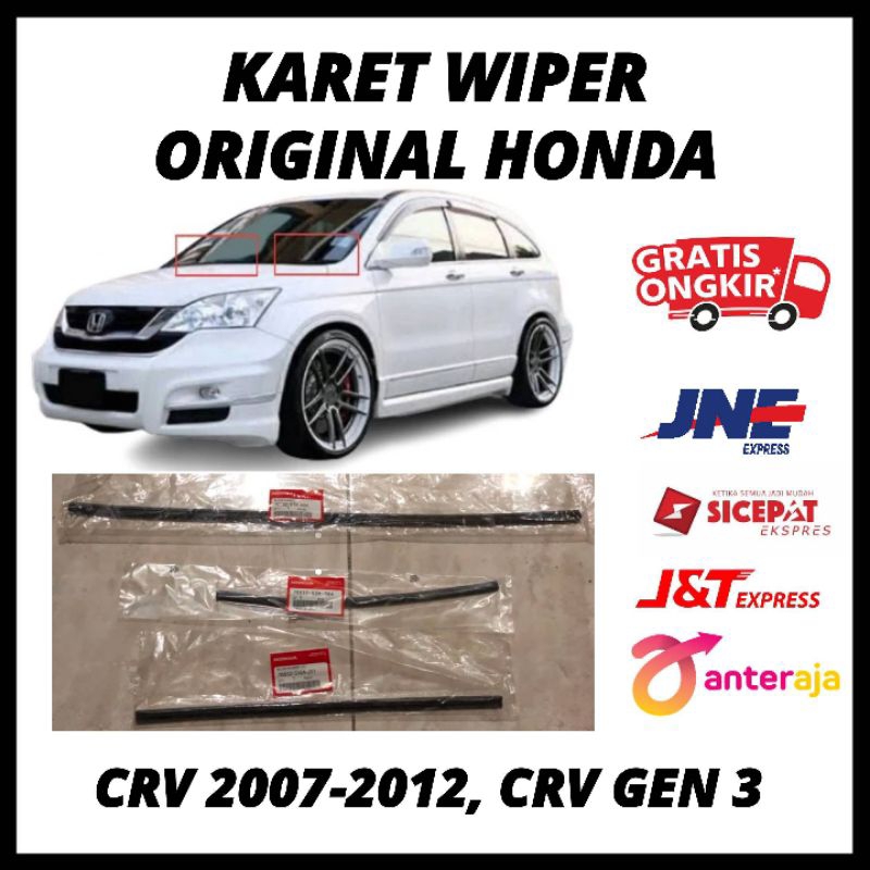 Karet Wiper Crv 2007 2008 2009 2010 2011 2012, Crv Gen 3 Original Honda