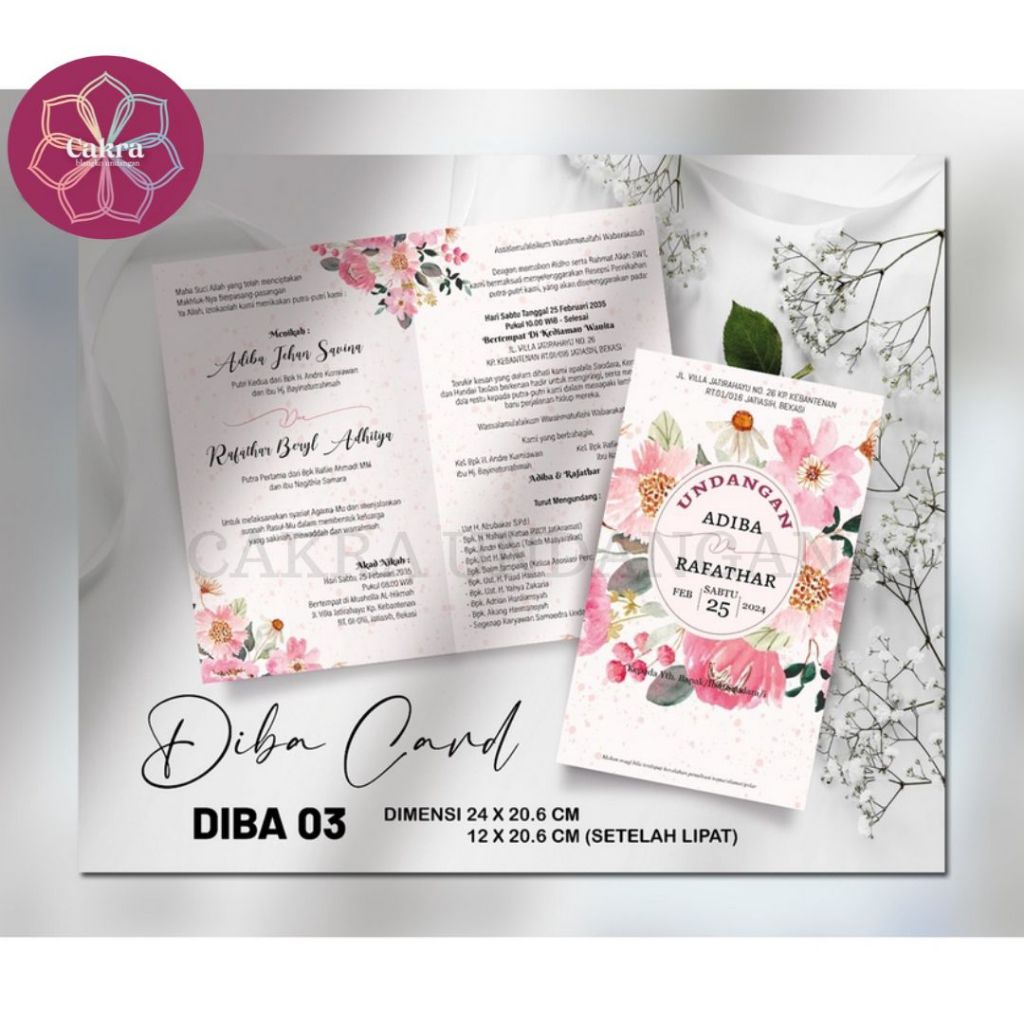 

CAKRA Diba 03 Blangko Undangan Pernikahan