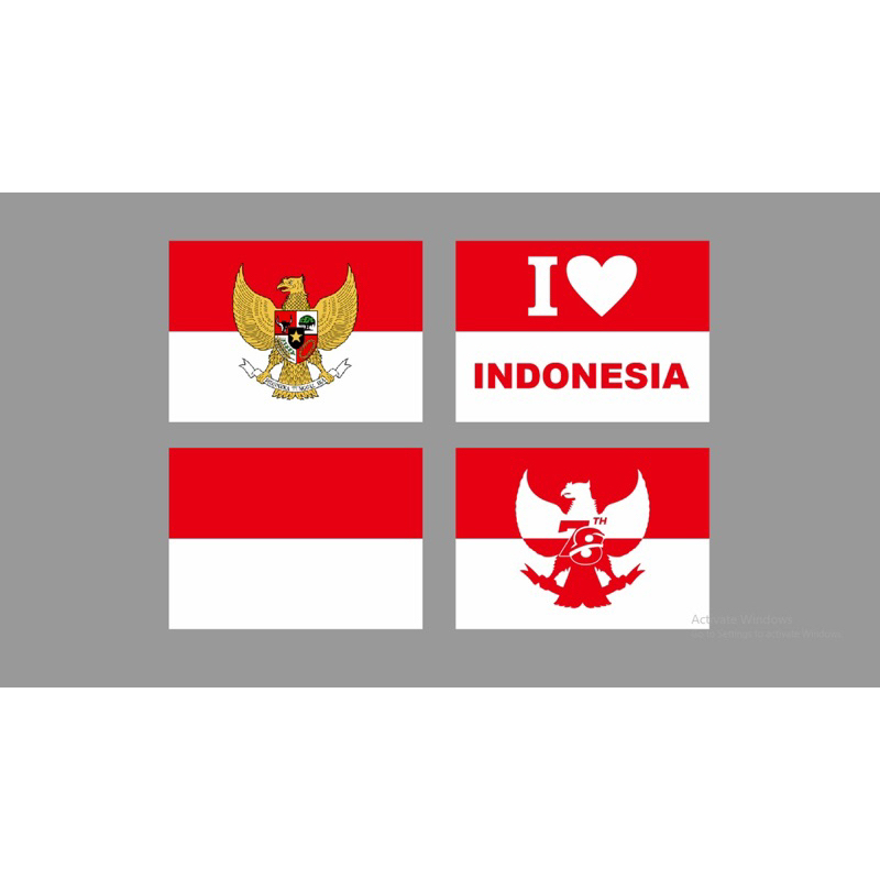 Foto Sticker stiker pipi hut RI dirgahayu indonesia