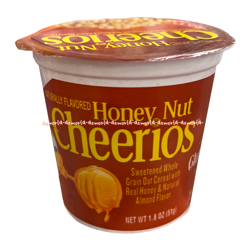 

Cheerios 51gr Honey Nut Sweetened Whole Grain Oat Cereal Sereal Kemasan Cup Cerios Cherrios Kacang Manis