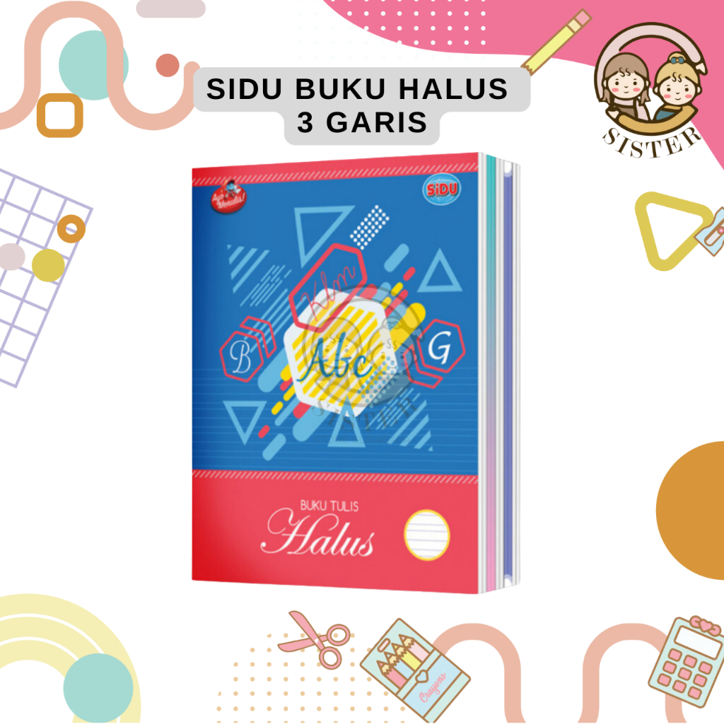 

(1 PACK) SIDU Buku Halus 3 Garis / Buku Tulis Tegak Bersambung / Menulis Latin