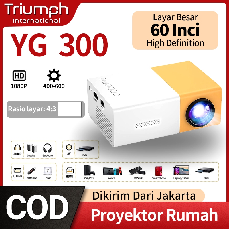 Proyektor Rumah Proyektor Mini Proyektor HD  YG300