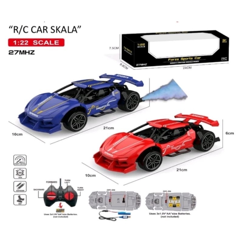 Mainan Mobil Remot Model Car / Mobil Balap Remot Charger Skala