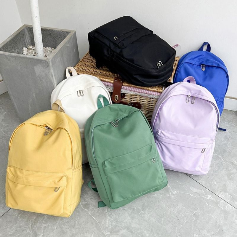 Tas ransel perempuan polos//tas sekolah anak perempuan//tas ransel warna polos laki-laki