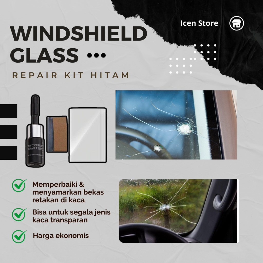 ORIGINAL Lem Kaca Retak Mobil Retak Panjang Pecah Serbaguna Terbukti Ampuh 100% Original