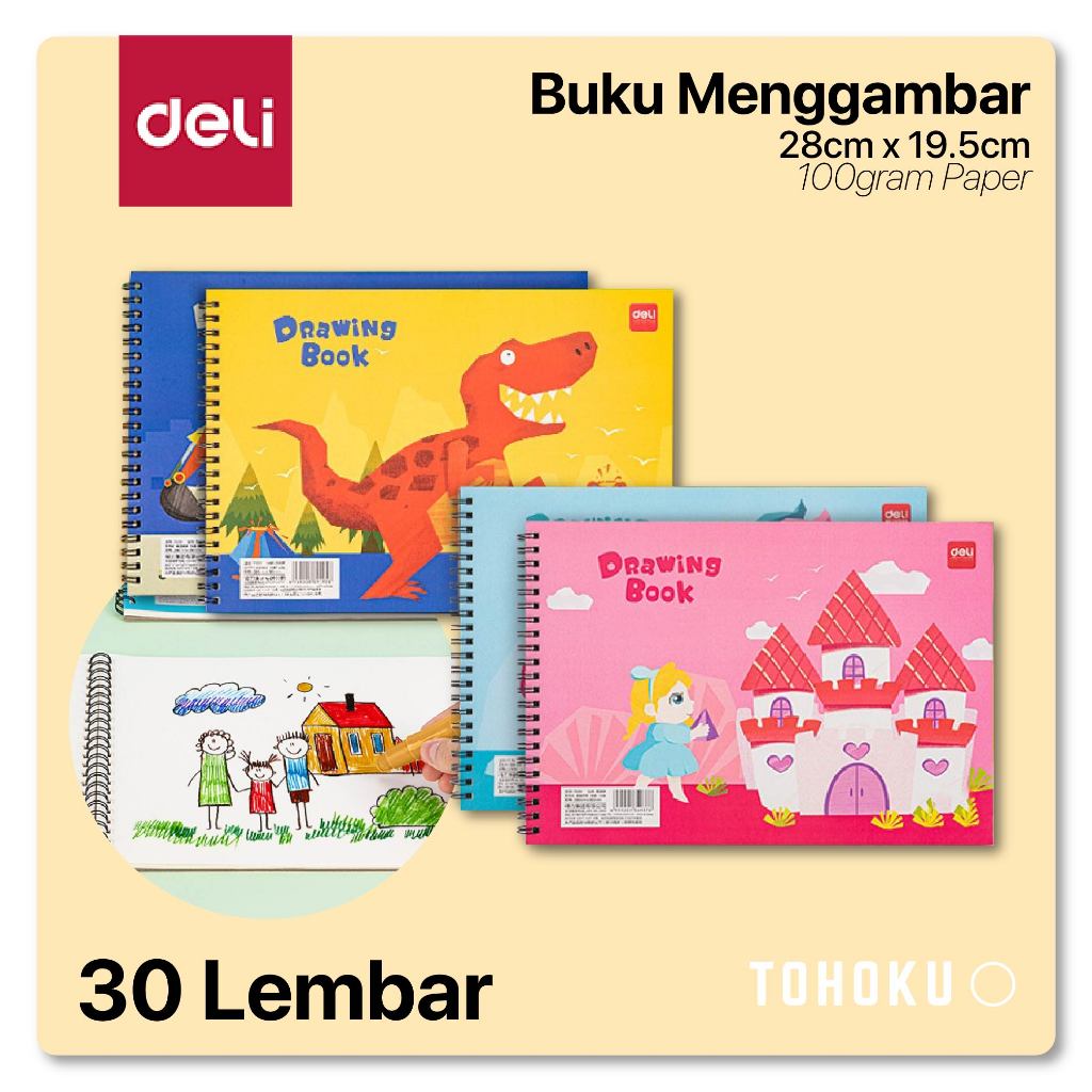 

Deli Cute Painting Book / Buku Gambar Design Lucu 100g 30 lembar 73351