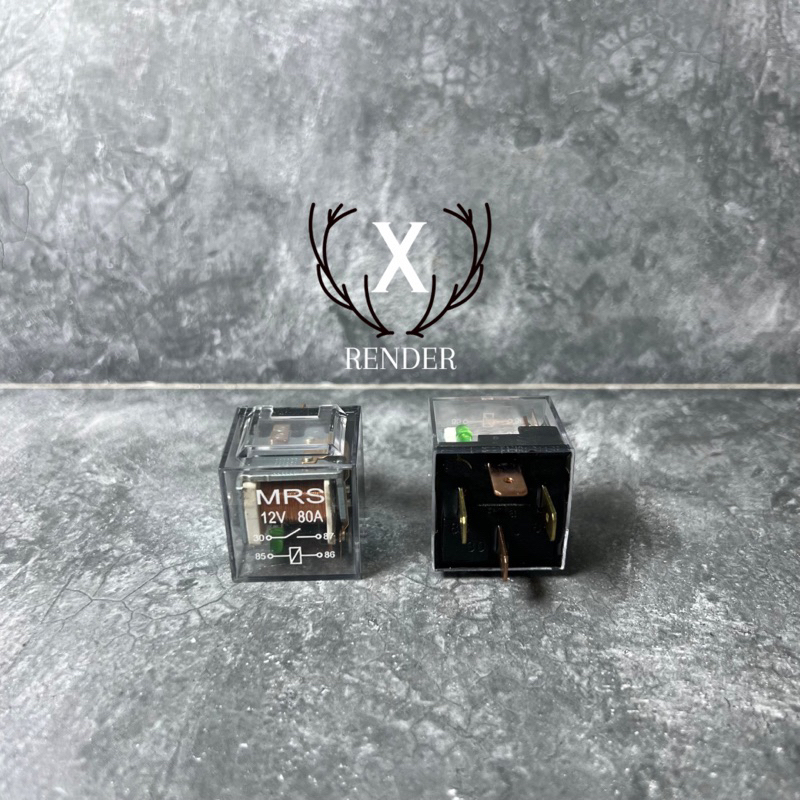 RELAY KLEKSON / RELAY LAMPU MOTOR MOBIL / RELAY KAKI 4 PANOM 12VOLT 80 AMPERE