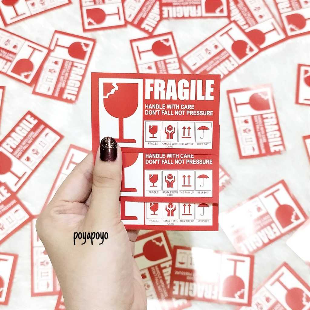 

Sticker Fragile Stiker fragile murah Sticker pecah belah fragile stiker fragile pecah belah