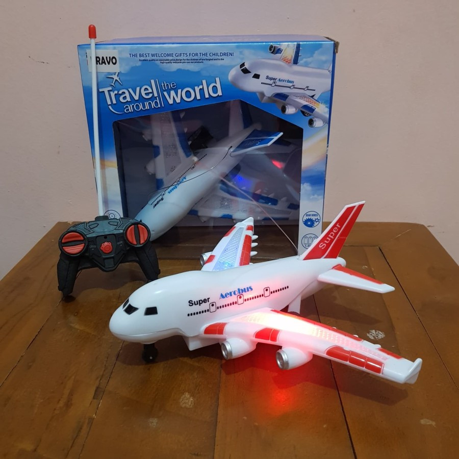 Mainan RC Pesawat Terbang Aerobus - Remote Control Pesawat Terbang