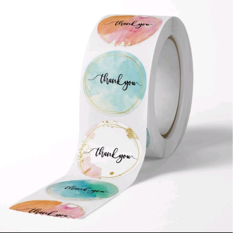 

Stiker Thank You Roll isi 500 Pcs