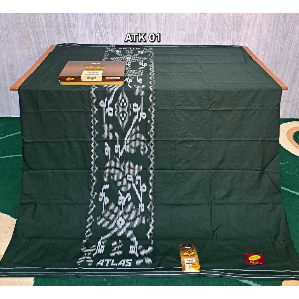 sarung ATLAS premium 750 hitam polos kembang sarung hitam polos murah bagus
