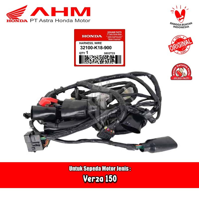 Wayar Kabel Body Komplit Honda Verza 150 2013 - 2018 100% Original AHM 32100-K18-900