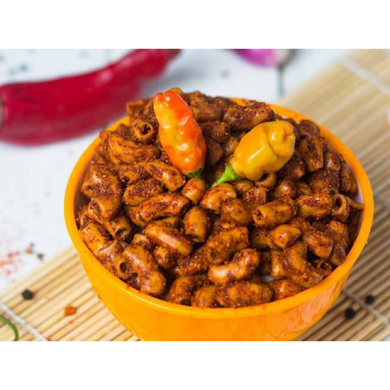 

Makaroni Bantet dan Kriwil Kemasan 500gram pedas gurih kriuk Cahyani's Snacks