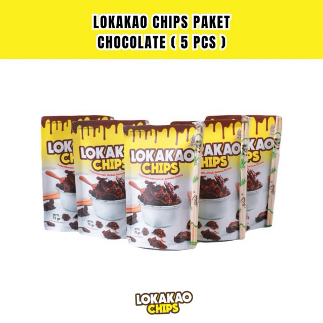 

Keripik Pisang Coklat Lokakao chips Paket ( 5 pcs )