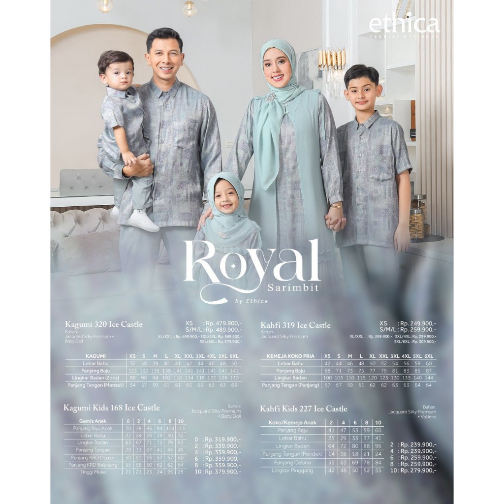 ETHICA ROYAL 20 sarimbit lebaran sarimbit ethica kagumi 320/kagumi Kids 168