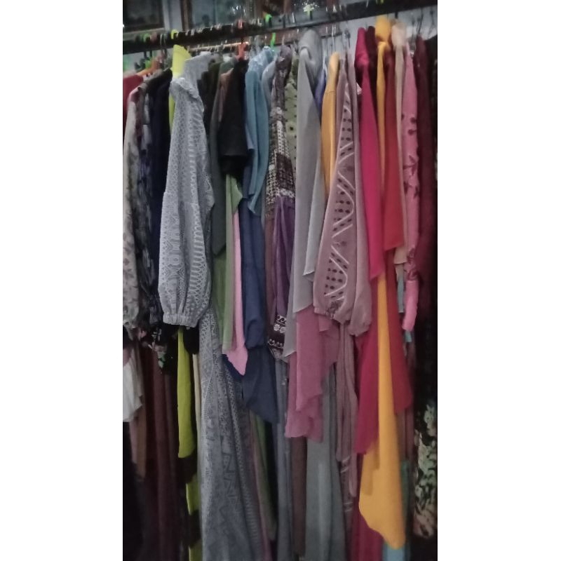 hijab azara polos packing plastik/denay