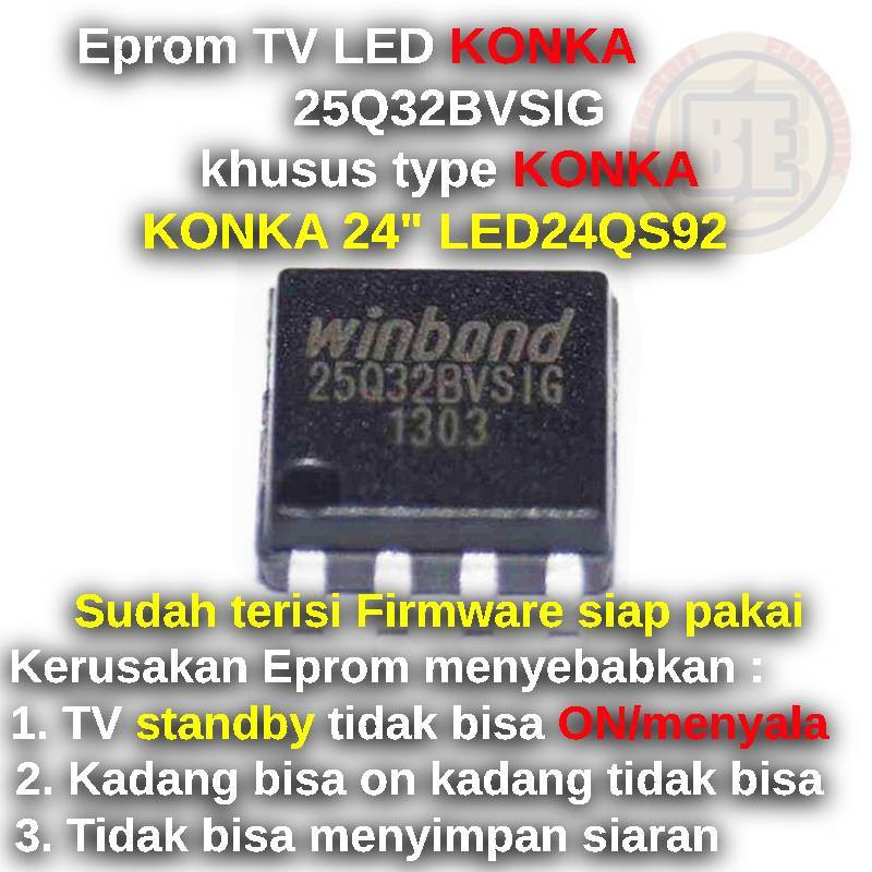 Ic Eprom Firmware TV KONKA 24" LED24QS92