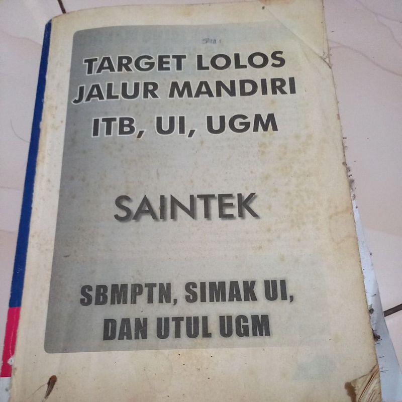 

BUKU SAKTI UJIAN MASUK ITB UI UGM SAINTEK