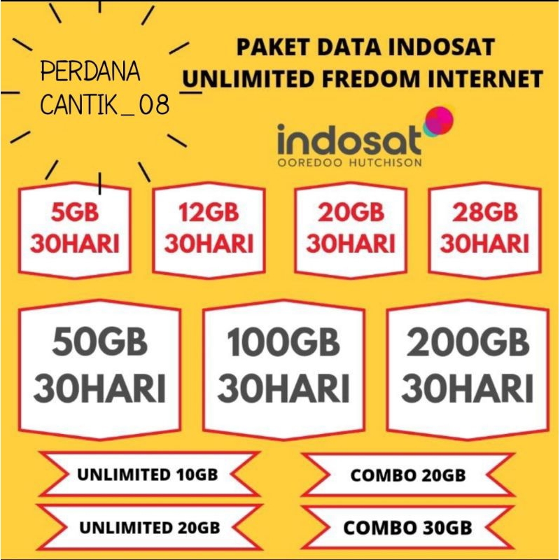 voucher Indosat/ m3 PAKET DATA KUOTA INDOSAT Freedom Internet full KUOTA 200GB 100GB 50GB 44GB 28GB 20GB 18GB 10GB INDOSAT UNLIMITED