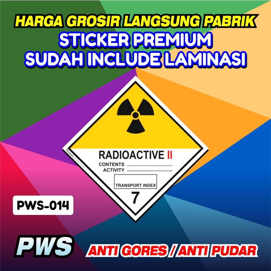 

Stiker K3 Keselamatan Kerja Radioactive / Sticker Safety Sign