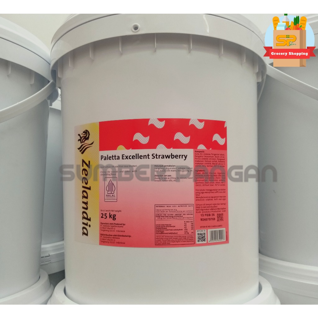 

Paletta Excellent Blueberry & Strawberry 25 Kg / Zeelandia / Selai / Filling Blueberry & Strawberry 25 Kg