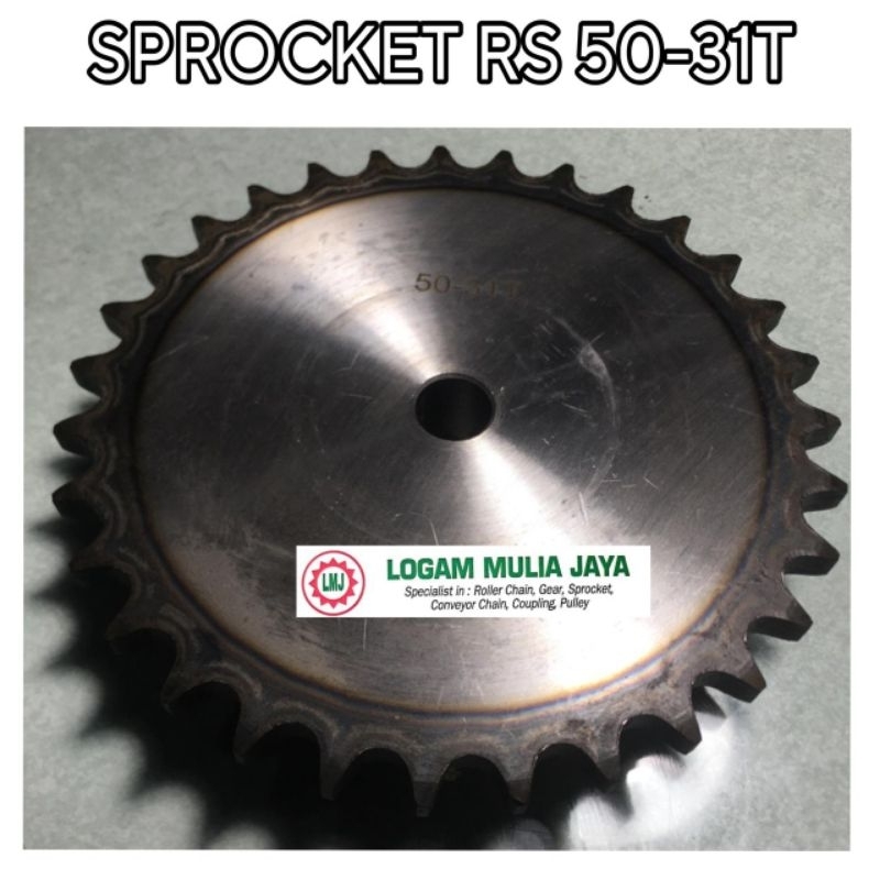 ROLLER CHAIN SPROCKET RS 50 SINGLE GIGI 31T SPROCKET RS 50X31T GEAR GIR RS 50-31T RS 50X31 T RS 50-1