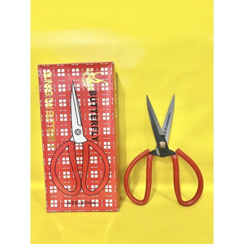 

gunting butterfly size 210mm / gunting tajam serbaguna / gunting gunag cai butterfly gunting kain / gunting taylor / gunting kertas