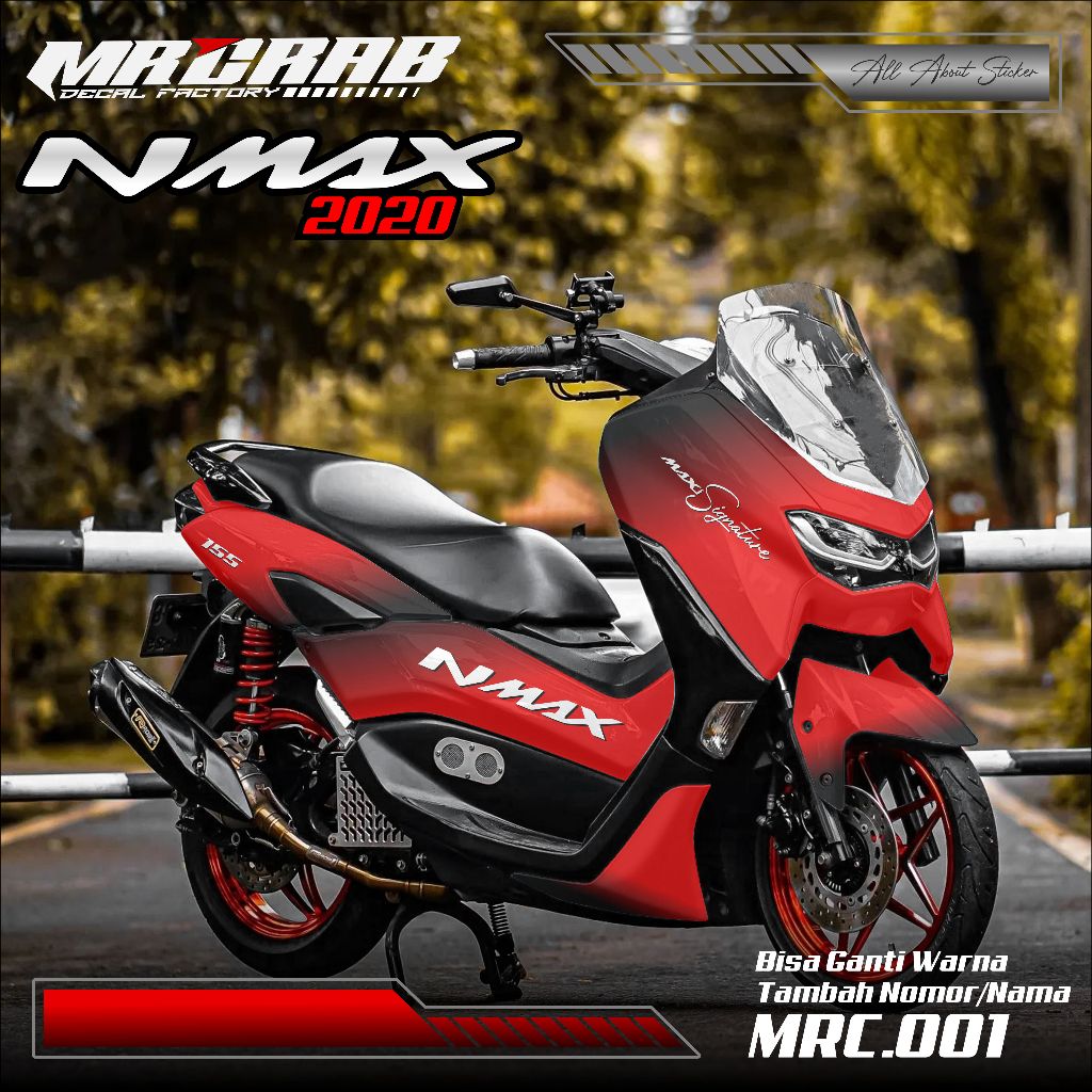 STICKER DECAL NMAX 2020 - STICKER DECAL NMAX 2020 FULL BODY MOTIF SIMPLE GRADASI